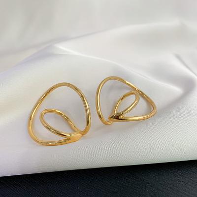 China FASHIONABLE High Quality Gold Mobius Hoop Earrings Women Hoop Earrings for sale