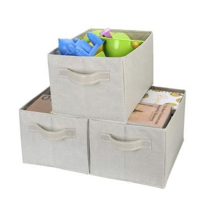 China Sustainable Eco Friendly Foldable Non Woven Cubes Storage Bins Vacuum Compressed Box for sale