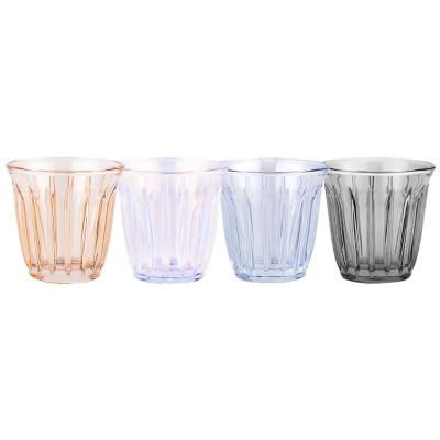 China Glass Shot Glasses Gray Color Drinking Glass Cups Viable Colored Stemless Coffee Glassware for sale