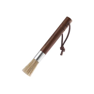 China Viable Professional Espresso Brush Coffee Grinders Clean Bean Grain Coffee Machine Portafilter Wood Handle Coffee Brush Espresso for sale