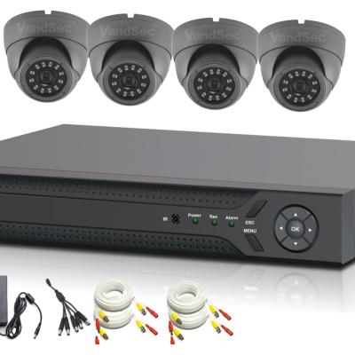 China NIGHT VISION 5M 4 ch DVR and 2M/4M/5M Dome Camera Hi3520D xmeye APP Hi3520D Camera Kits Metal IR for sale