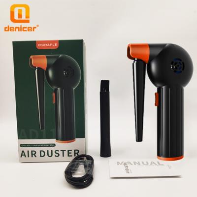 China AD11S Portable Orange Cordless Electric Air Duster Cleaner Compressed 40000 RMP Blower Duster Rechargeable for sale