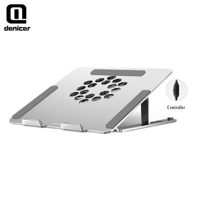 China New Design Office Home Laptop Notebook Foldable Portable Stand Holder Aluminum Laptop Stand With Fan for sale