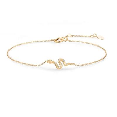 China FASHION Sensitive 925 Silver Ladies Chain Cute Little Diamond Snake Bracelet for sale