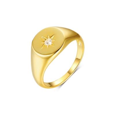 China FASHIONABLE Saimini Jewelry 925 Ring Sterling Silver Jewelry 18K Plated Tasty Sun Circular Ring for sale