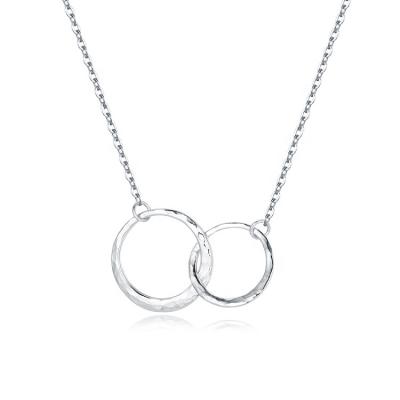 China 2021 New Double Circle Handcrafted BOHEMIA Design 925 Sterling Silver Necklace for sale