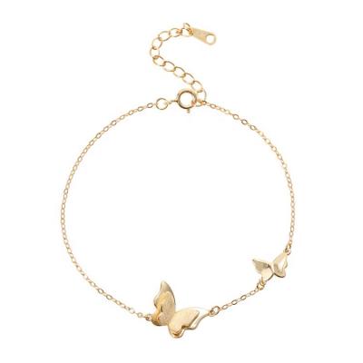 China FASHIONABLE Saimini 925 Gold Plated Two Butterfly Bracelet For Women for sale