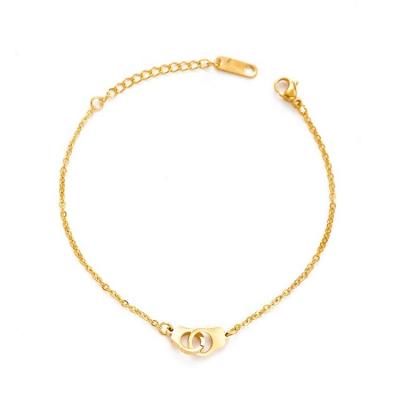 China FASHIONABLE Saimini Jewelry Stainless Steel Gold Thin Handcuff Bracelet for sale