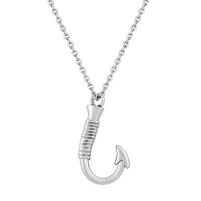 China FASHIONABLE Saimini Jewelry Mens Stainless Steel Fishhook Cremation Necklace for sale