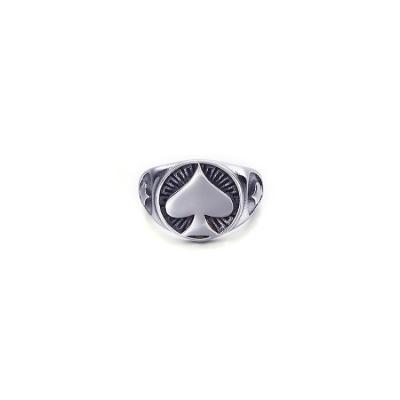 China Trendy Trendy Stainless Steel Seal Heart Rings For Men for sale