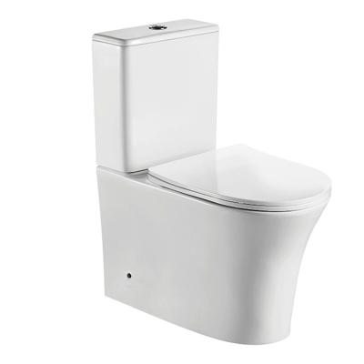 China Chinese Cheap Double-Flow Stock WC Ceramic Two Piece Toilet for sale