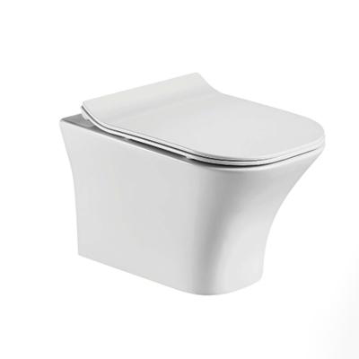 China Ceramic Double-Stream Washdown One-Piece P-trap 180mm Rough-in Wall Hung Toilet for sale