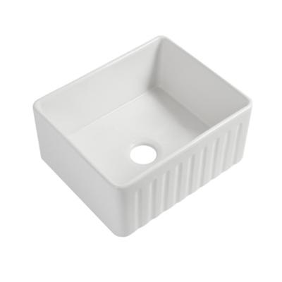 China Without Faucet 24 Inch Bowl Fireclay Farmhouse Sink Butler Single Sink Kitchen Sink for sale