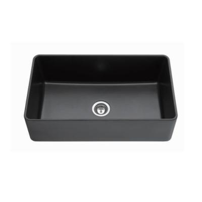 China Without Front Quartz Single Offset Bowl Kitchen Basin Faucet American Standard Kitchen Sink In Black for sale