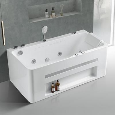 China 1600mm Free Standing Spa Bath Waterfall Bathtub Massage Bathtub With Hand Shower for sale