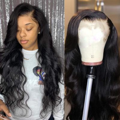 China Silky Straight Wave The Same Wavy Synthetic Lace Front Hair Wig, High Quality Synthetic Lace Front Stock Body Wave Wigs Day Delivery for sale