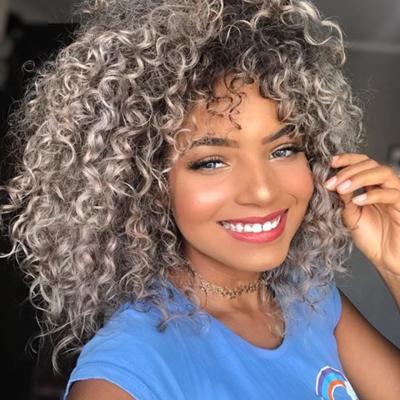 China New Silky Straight Wave Heat Resistant Fiber Lace Front Wig For Black Women High Quality On The Front Short Kinky Curly Synthetic Wigs for sale