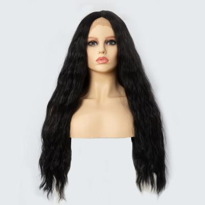 China Cheap Hot Sale Silky Straight Wave Amazon Hair Long Curly Synthetic Wig for sale