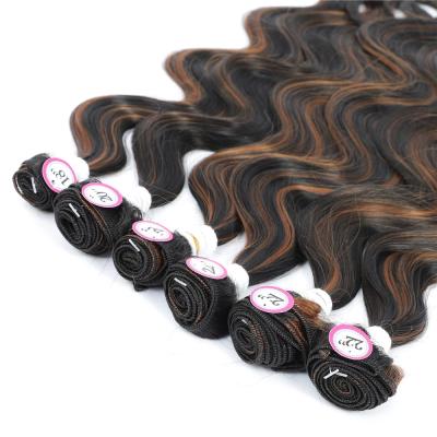 China Wavy Body Wave Hair Extensions Synthetic Lace Closure Weave Bundles SOKU Deep Closure 4*4 Free Nature Weave Hair Extensions for sale