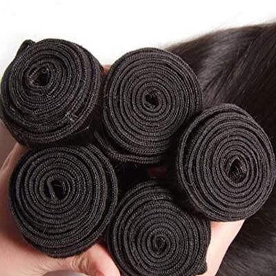 China Natural Black Unprocessed Human Hair Straight Wigs 100% Lace Frontal 100% Virgin Hair 12A Human Hair Bundles for sale