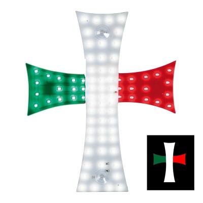 China LIGHTING ; PASSIION Italy flag led 12v-24v cross light bar Lampada a croce Nello stesso colore della bandiera for sale