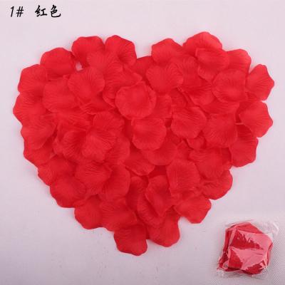 China Wedding Supplies Rose Petal Fake Wedding Decoration Rose Petal Silk Fabric Wedding Decoration Wedding Ceremony Stage Wedding Room Decoration Simulation Supplies for sale