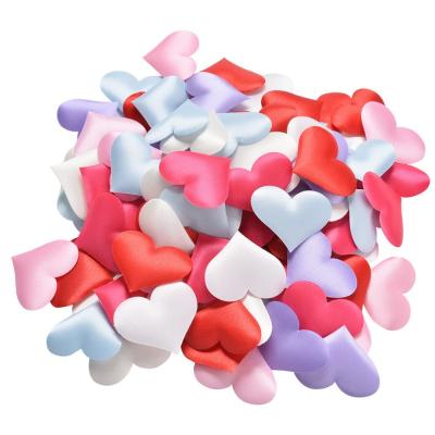 China Wedding decoration 3.5CMhot sale wedding centerpiece press sponge peach heart three-dimensional love sprinkles heart-shaped petal paper scraps for sale