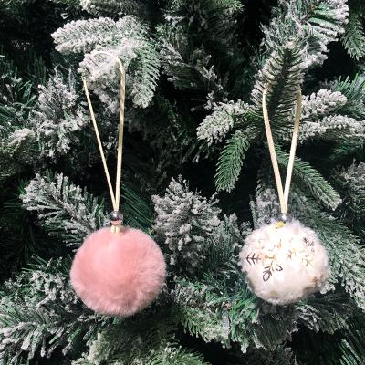 China 2021 Christmas World Plush Ball Sequin Pendant Tree Decorations Whole Plush Cloth Blessing Gifts New Year Gifts for sale