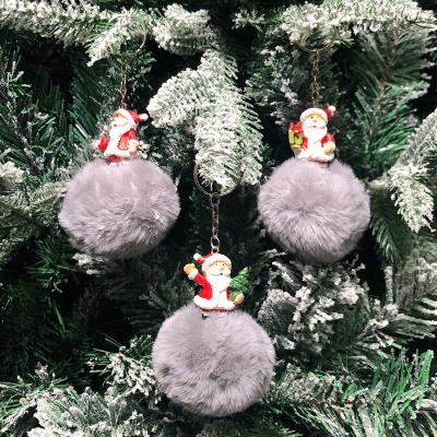 China 2021 World Creative Christmas New Resin Santa Plush Ball Party Festival Children's Gifts Whole Decoration Pendant for sale