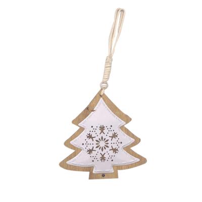 China Home Christmas Tree Wooden Hanging China Christmas Bow Decoration Life for sale