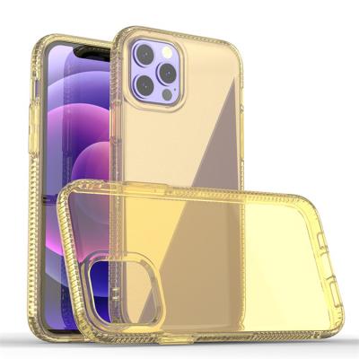 China Anti-fall custom 2.5mm transparent soft tpu colorful phone case for iphone 12 mini for sale