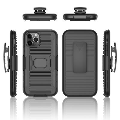 China Matte Full-Body Rugged Holster Phone Case Cover for Samsung A51 Belt Clip Combo Case with Built-in Kickstand for sale