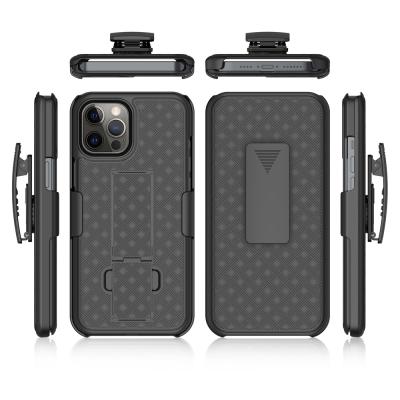 China High Quality Creative Armor Holster Case Combo Kickstand with Belt Clip Phone Case for iphone 12 6.7 for sale