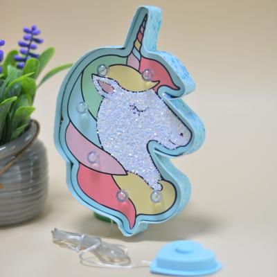 China Hot Sale Home Decorations.Gifts LED Lights Unicorn Shape Doorbell Musical Paper Material for sale