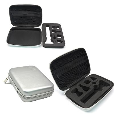 China PU Silver Waterproof Barber Tools Leather EVA Box Custom Foam Insert Colored Barber Tools Case for sale