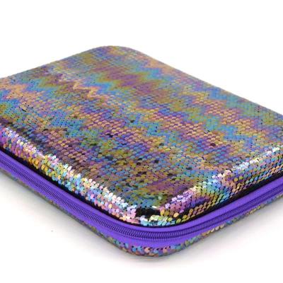 China Hot Sales Waterproof Shockproof Dustproof Shiny Sequin Fashion Design Bag EVA Case Cosmetics Bag &Case for sale