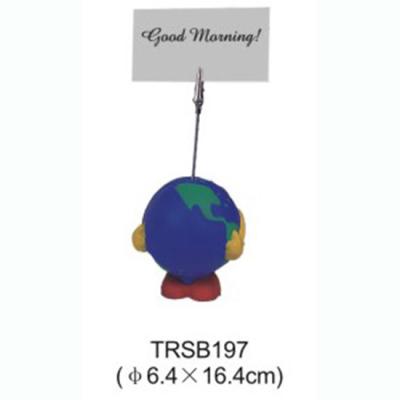 China Soft Toy Soft Toy PU Stress Reliever Earth Shape With Note Holder for sale