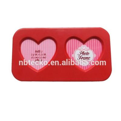 China New Design Plastic Plastic Heart Shape Multicut Photo Frame for sale