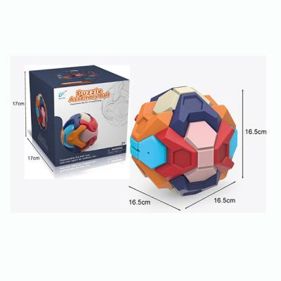 China 16.5cm DIY Plastic Block Puzzle Ball Brick Saving Plastic Box for sale