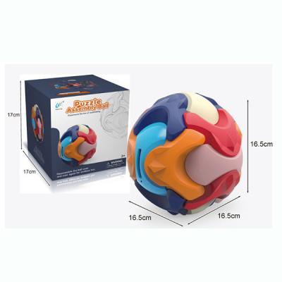 China 16.5 Cm Plastic DIY 3D Plastic Puzzle Assemble Ball Toy Coin Bank Educational for sale