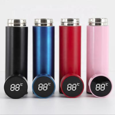 China Durable 350ml 500ml Thermos Vacuum Cup With LED Temperature Display Lid for sale