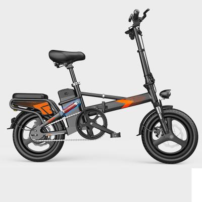 China 14 Inch Folding E-Bike 48v 350w Aluminum Alloy Cheap Price Portable Electric Bicycle Mini Small Electric Scooters Foldable Bike for sale