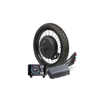 China Ebike conversion kit QS 273 8000w with motortire for electric bicycle with controller and color display 16