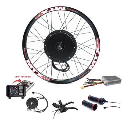 China 70-80 km high speed motor electric bicycle bike 48v 72v 3000w rear wheel ebike conversion kit with color screen Motorcycle: 17