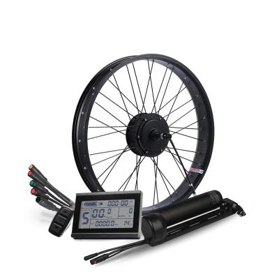 China Fat tire checker built in 36v 250w battery ebike bicycle conversion kit with LCD3 display 20