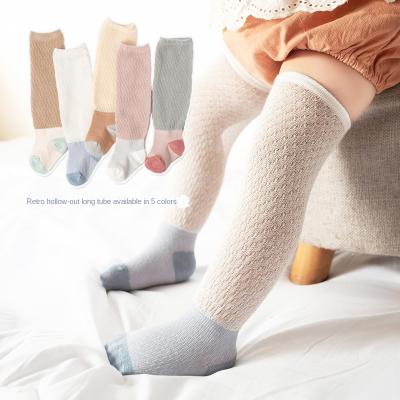 China Breathable Newborn Baby 0-6 Months Anti-mosquito Stockings For Knee Cotton Spring And Summer Loose Socks For Boys And Girls for sale