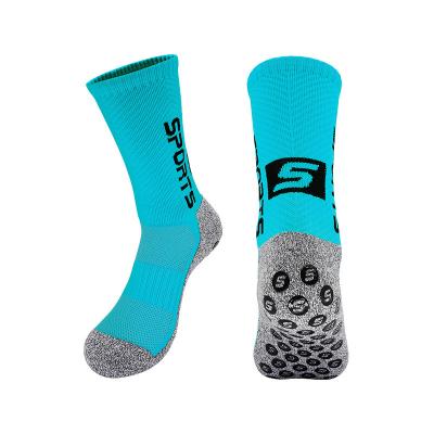 China Free Sample Breathable Elite Soccer Socks Mens Sports Crew Custom Logo Socks Fashion Jacquard Soccer Socks for sale