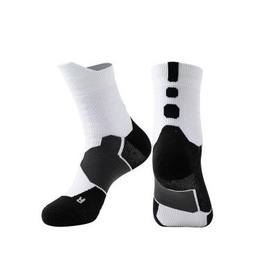 China Sporty Logo High Top Selling Football Soccer Basketball Socks Mens Breathable Warm Elastic Custom Sports Socks for sale