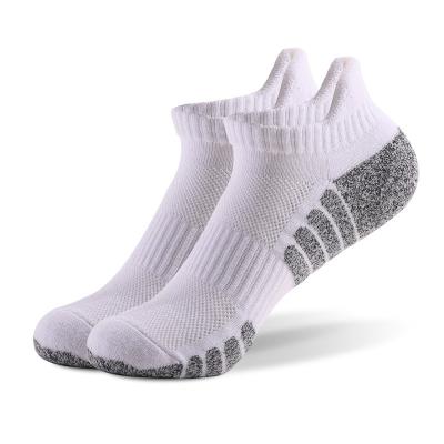 China Lrtou Breathable Custom Stocking Cut Running Cotton Men's Socks Sports Thermal Cushion Half Terry Boat Ankle Towel Socks For Men for sale