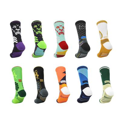 China Sporty Logo High Top Selling Football Soccer Basketball Socks Mens Breathable Warm Elastic Custom Sports Socks for sale